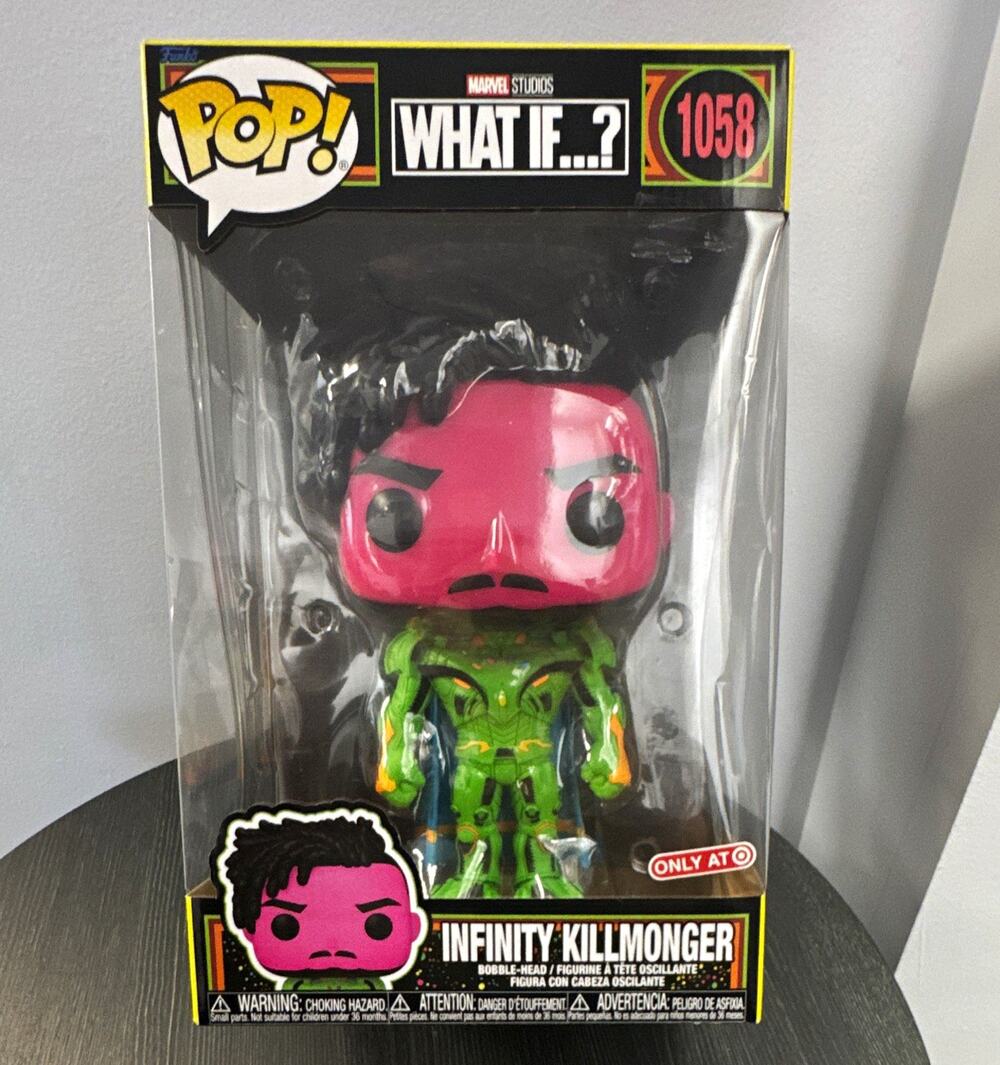 Funko Pop Marvel What If Infinity Killmonger #1058 10Blacklight Target Exclusive